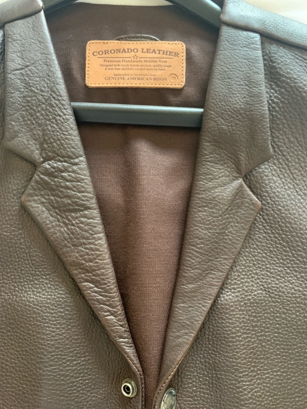 Coronado Leather Brown Leather Holster Vest - Picture 15 of 16
